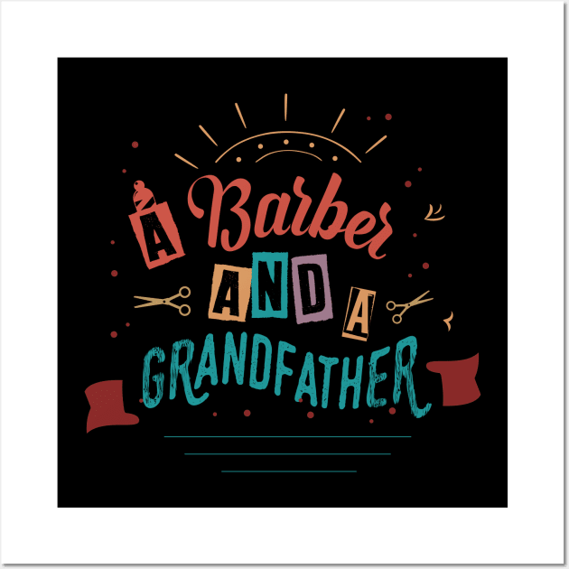 A Barber and A grandfather Wall Art by Toogoo